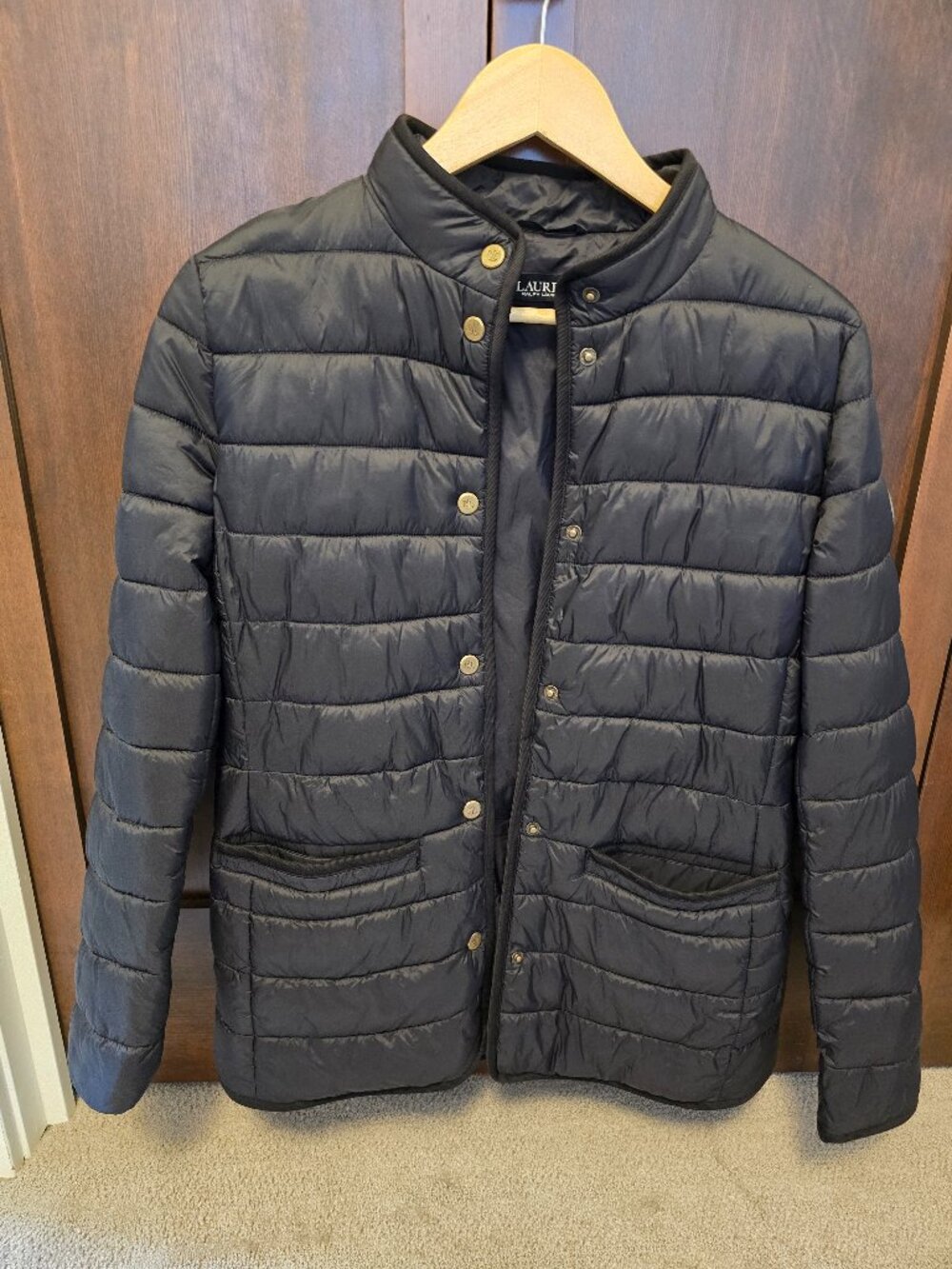 Ralph Lauren Black Puffer Country Coat Small S/P